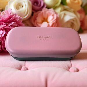 Kate Spade New York Pink & Green Hard Glasses Case